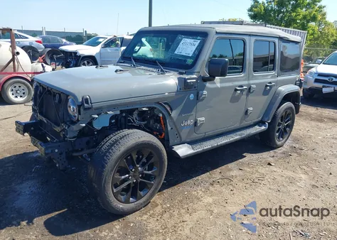 2021 Jeep Wrangler 4Xe Unlimited Sahara 4X4 z USA, uszkodzony, nr VIN 1C4JJXP66MW724069